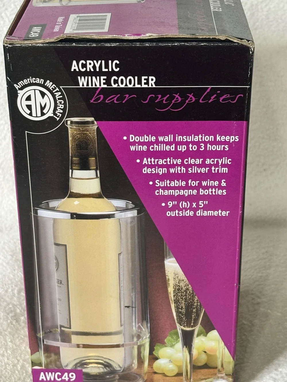 Clear Acrylic Wine Cooler - Clear